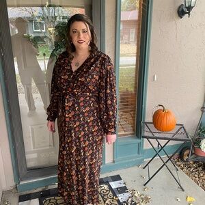 Floral Black Dress